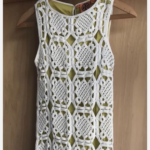 Rare Tory Burch Lexi Crochet Lace Resort Collection dress XS - Picture 3 of 14